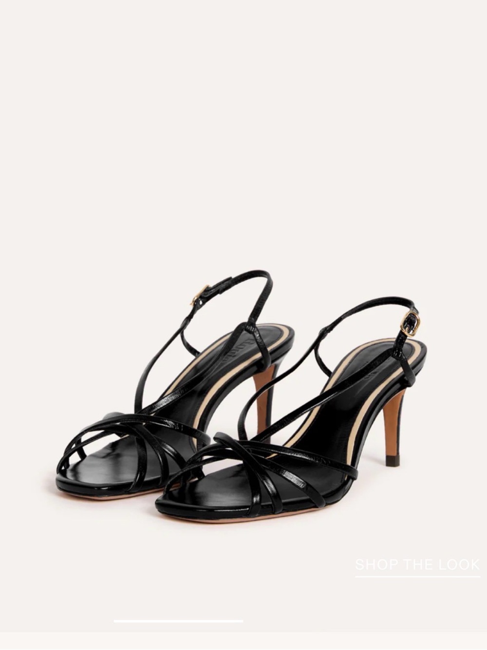 Rouje Paris ARLESIENNE BLACK LEATHER HIGH STRAP Heeled SANDALS size 8 - Picture 2 of 11